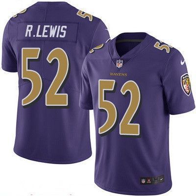 Men Baltimore Ravens 52 Ray Lewis Nike Purple Limited NFL Jersey